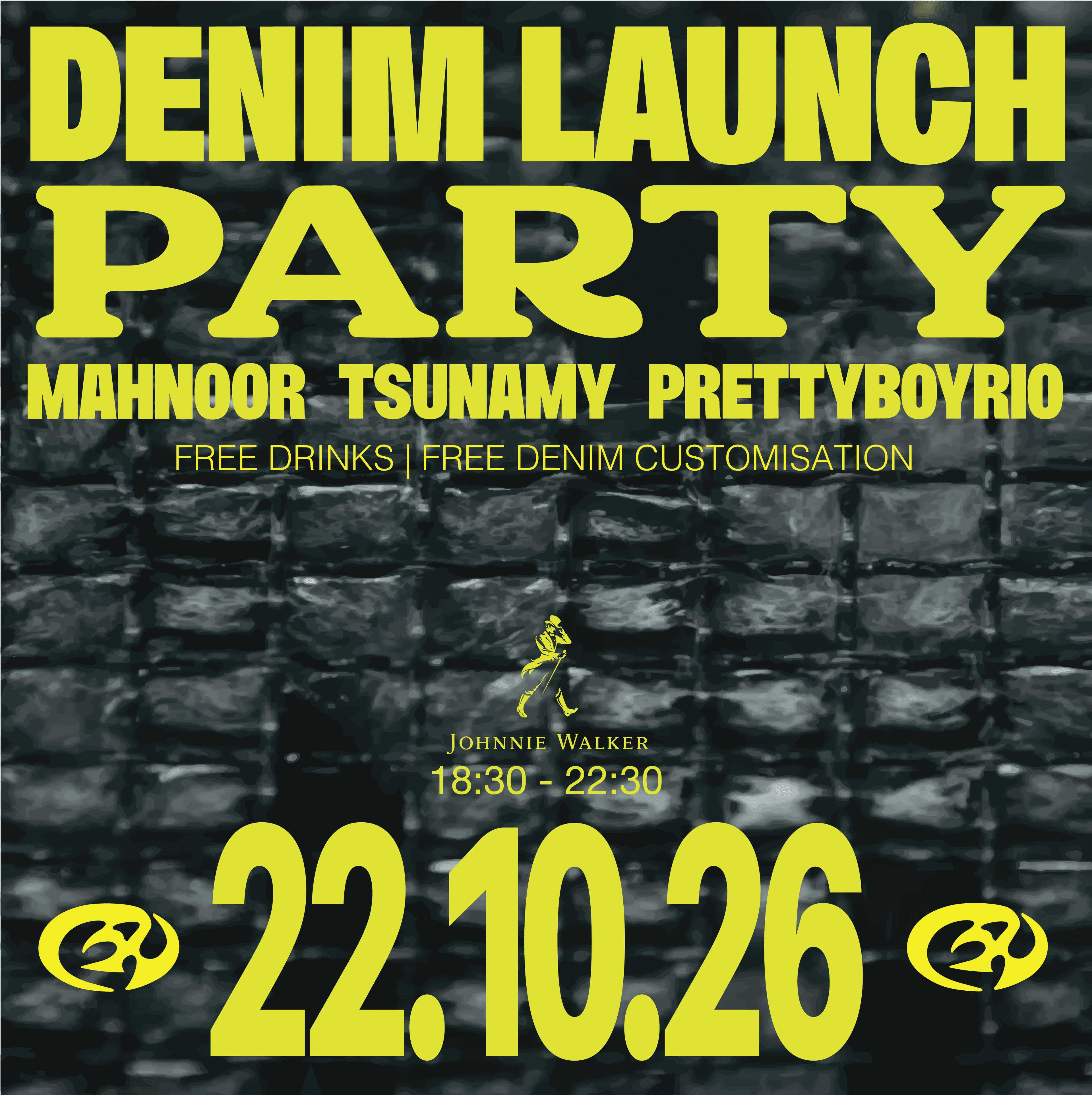Poster for Chet Rock Jeans Collection Launch